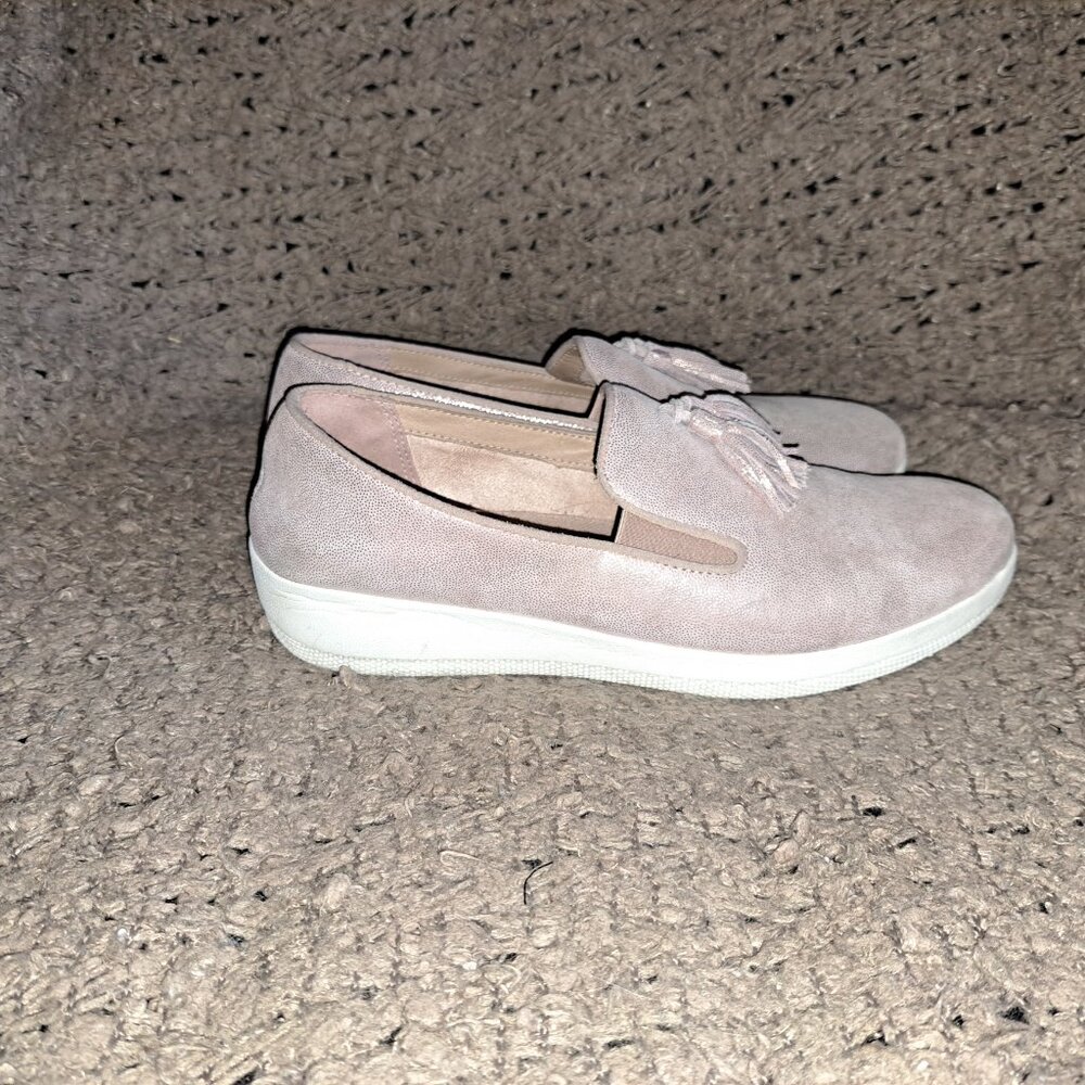 FITFLOP-Superskate Tassel-Pink Shimmery Loafer-Comfort-Sz 8.5-Excellent - Picture 5 of 8